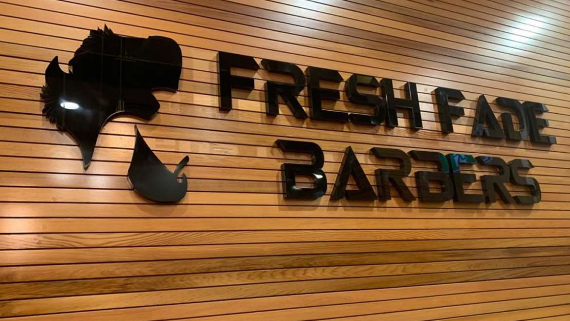 3D Fabricated Letters Barber